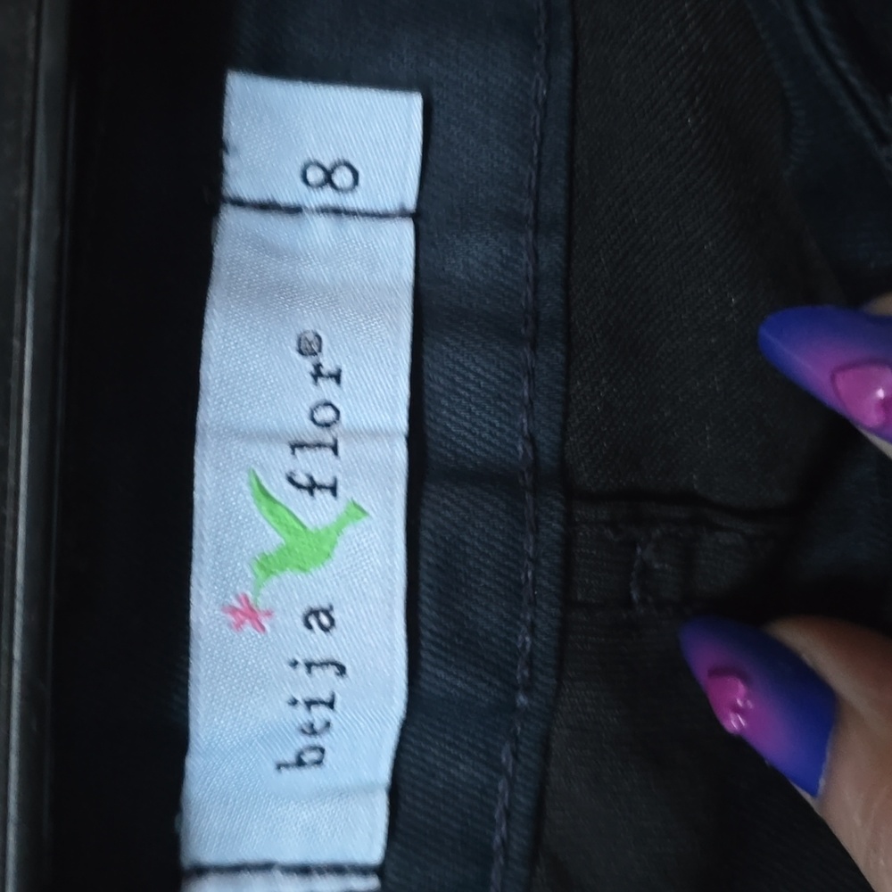 Beija Flor Audrey Slim Ankle Dark blue Pants 8 - Picture 7 of 12